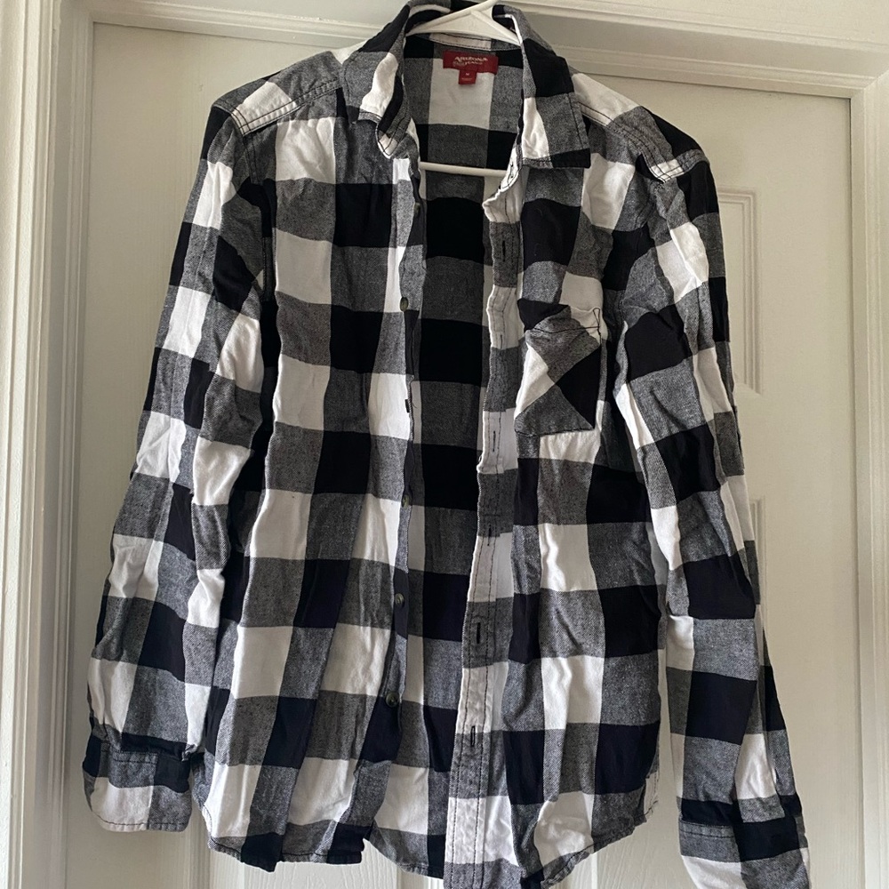 Black and White Checkered Button Down